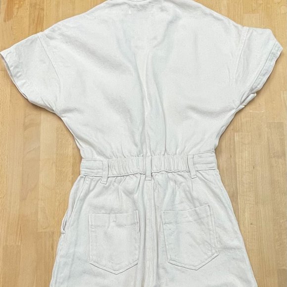 Zara Cream Denim Jumpsuit - Picture 4 of 8